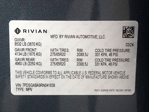Used 2024 Rivian R1S AWD Adventure image 78