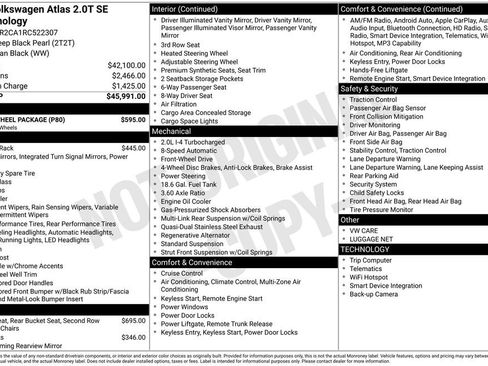 Certified 2024 Volkswagen Atlas SE w/ Black Wheel Package image 23
