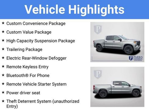 New 2026 Chevrolet Silverado 1500 Custom w/ LPO, Dark Essentials Package AWD/4WD image 4