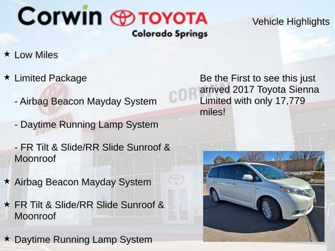 Used 2017 Toyota Sienna Limited image 4