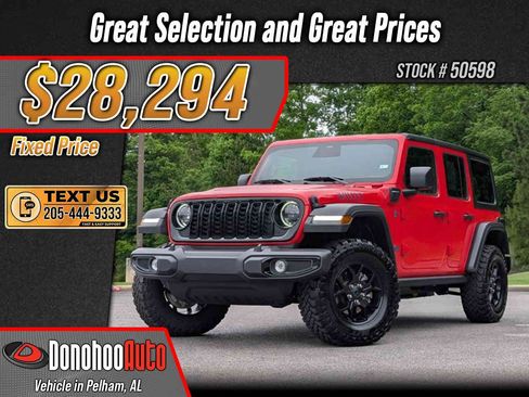 Used 2025 Jeep Wrangler Unlimited Sport S 4xe AWD/4WD image 1