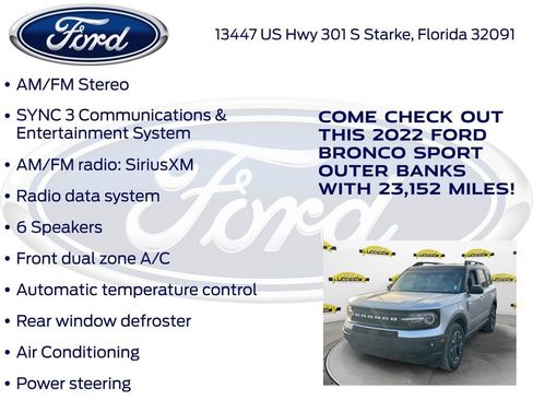 Certified 2022 Ford Bronco Sport Outer Banks image 22