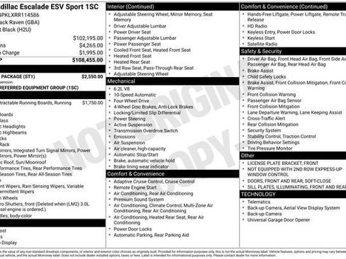Certified 2024 Cadillac Escalade ESV Sport w/ Touring Package AWD/4WD image 37