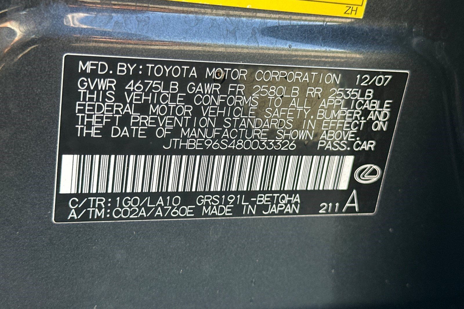 Used 2008 Lexus GS 350 w/ Preferred Accessory Pkg RWD image 27