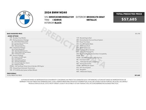 Used 2024 BMW M240i xDrive Coupe w/ Premium Package AWD/4WD image 2