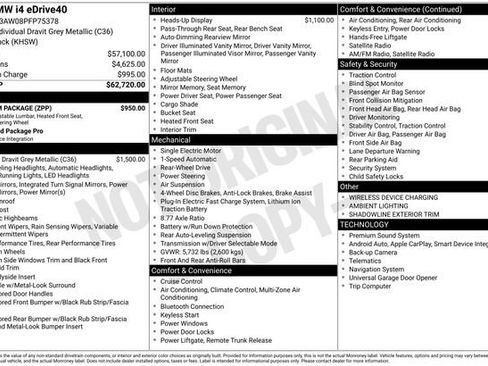Used 2023 BMW i4 eDrive40 w/ Premium Package image 10