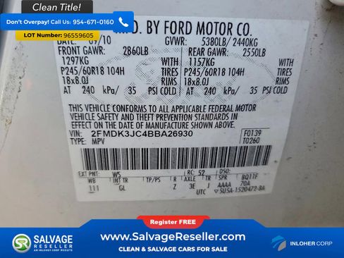 Used 2011 Ford Edge SEL w/ 202A Rapid Spec Order Code image 17