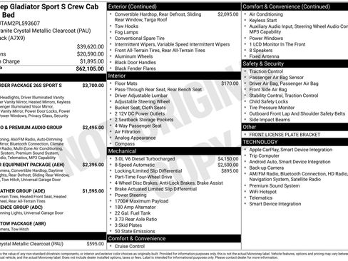 Used 2023 Jeep Gladiator Sport AWD/4WD image 43