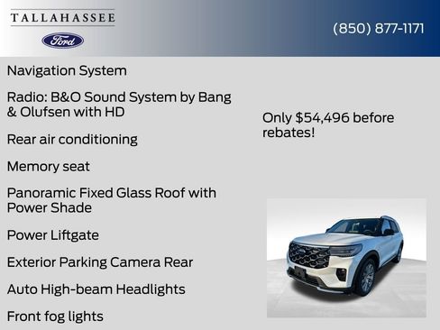 New 2026 Ford Explorer Platinum image 12