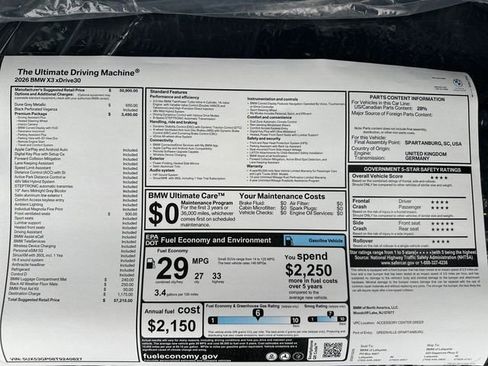 New 2026 BMW X3 xDrive30 w/ Premium Package image 21