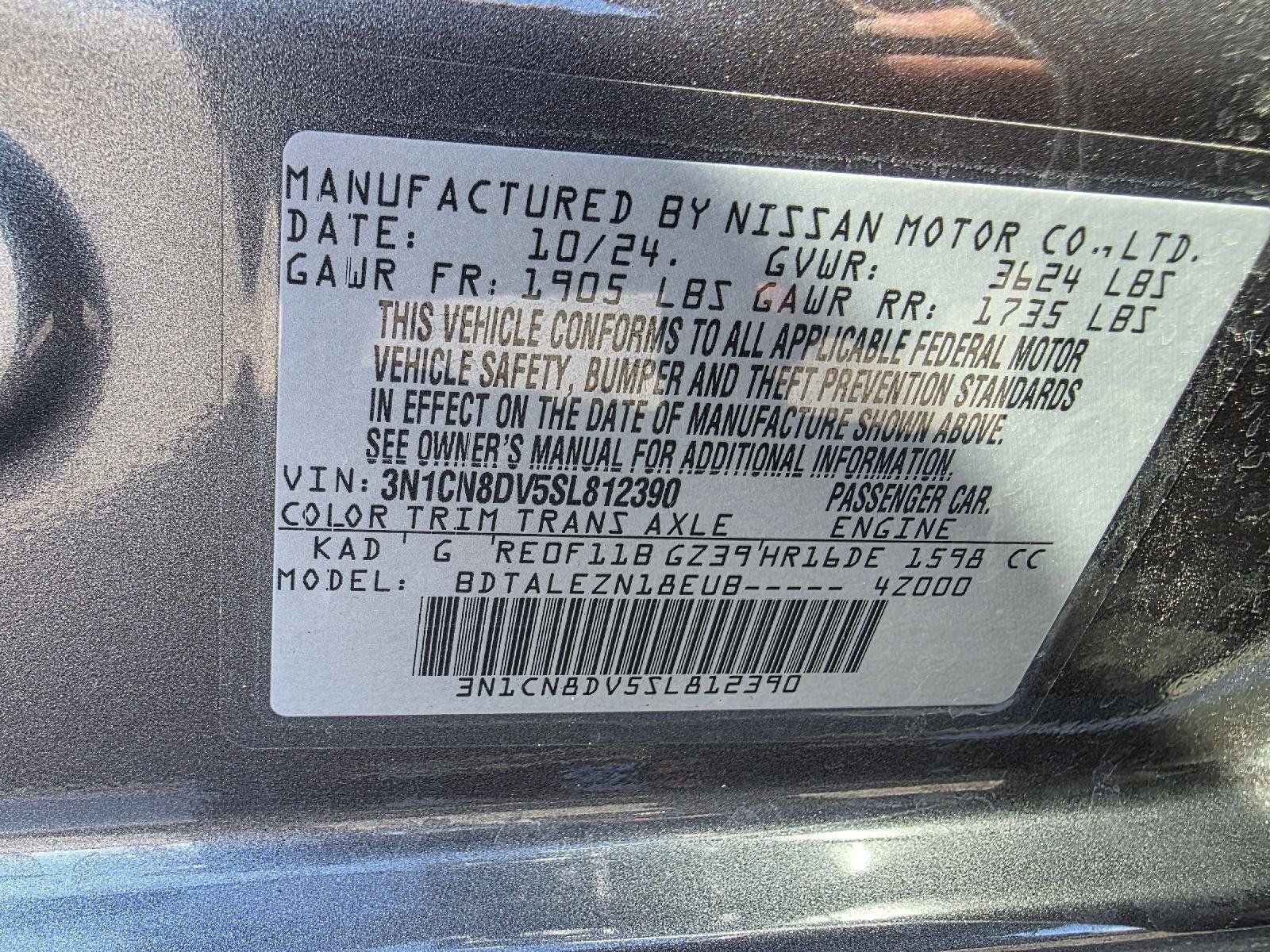 Used 2025 Nissan Versa S w/ Trunk Package FWD image 19
