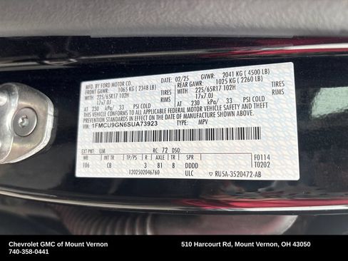Used 2025 Ford Escape Active AWD/4WD image 50