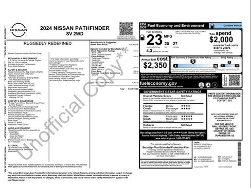 Used 2024 Nissan Pathfinder SV w/ Black Appearance Package image 3