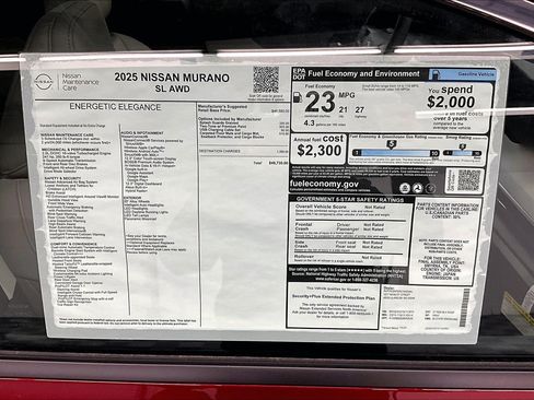 New 2025 Nissan Murano SL AWD/4WD image 42