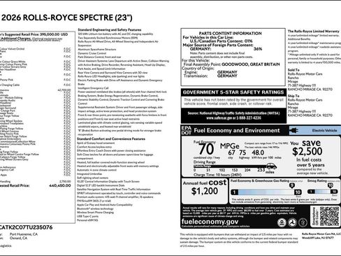 Used 2026 Rolls-Royce Spectre AWD/4WD image 38