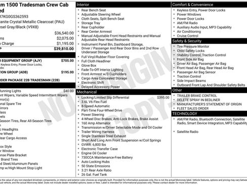 Used 2016 RAM 1500 Tradesman w/ Popular Equipment Group AWD/4WD image 38