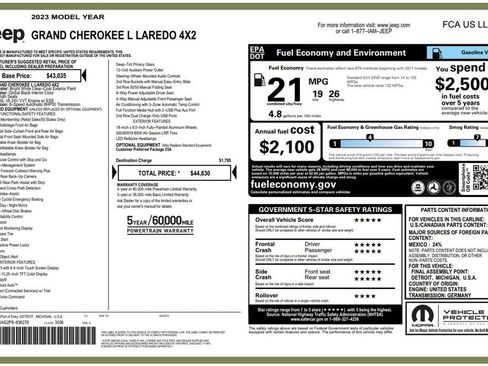 Used 2023 Jeep Grand Cherokee L Laredo RWD image 2