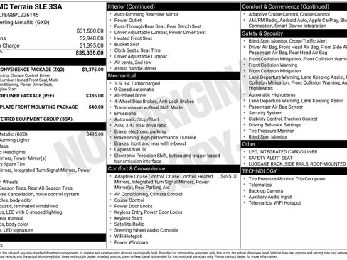 Used 2023 GMC Terrain SLE w/ Driver Convenience Package AWD/4WD image 3