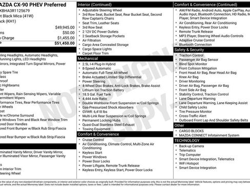 Certified 2024 MAZDA CX-90 Plug-In Hybrid w/ Preferred image 5
