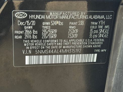 Used 2021 Hyundai Santa Fe Limited w/ Cargo Package FWD image 34
