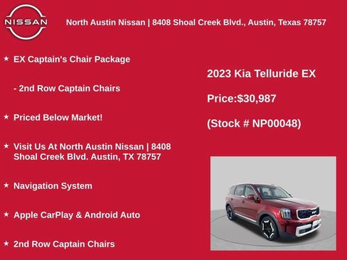 Used 2023 Kia Telluride EX w/ EX Captain's Chair Package FWD image 11
