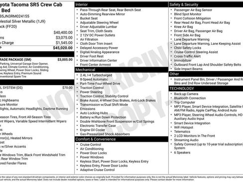 Used 2024 Toyota Tacoma SR5 w/ SR5 Upgrade Package AWD/4WD image 34