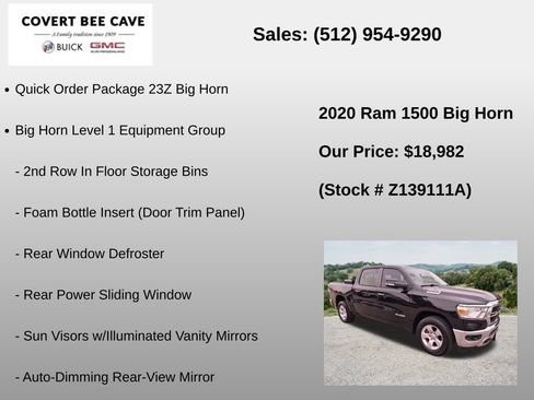 Used 2020 RAM 1500 Big Horn RWD image 6