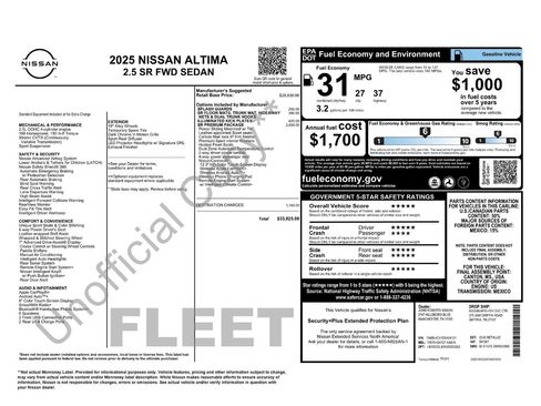 Certified 2025 Nissan Altima 2.5 SR w/ SR Premium Package FWD image 34