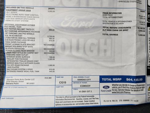 Used 2023 Ford F150 XLT w/ Equipment Group 302A High image 50