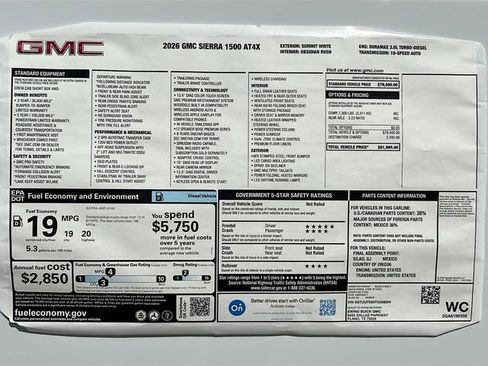 New 2026 GMC Sierra 1500 AT4X image 21