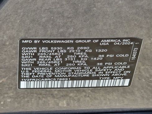 Used 2024 Volkswagen Atlas SEL Premium R-Line AWD/4WD image 24