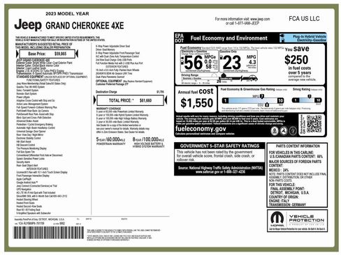 Used 2023 Jeep Grand Cherokee 4WD 4xe image 3