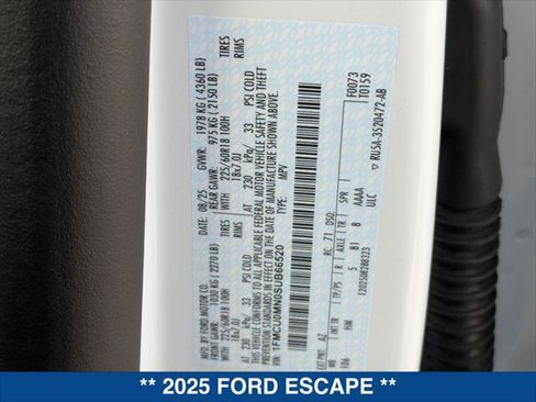 New 2025 Ford Escape ST-Line w/ Tech Pack #1 image 21