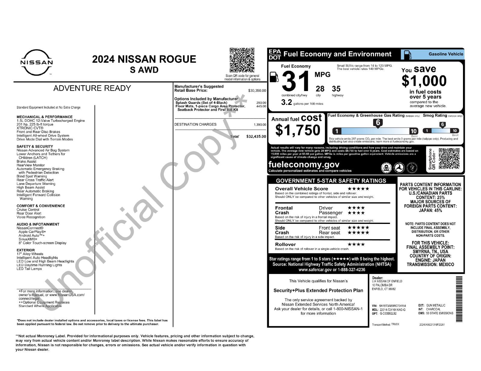 Used 2024 Nissan Rogue S AWD/4WD image 18