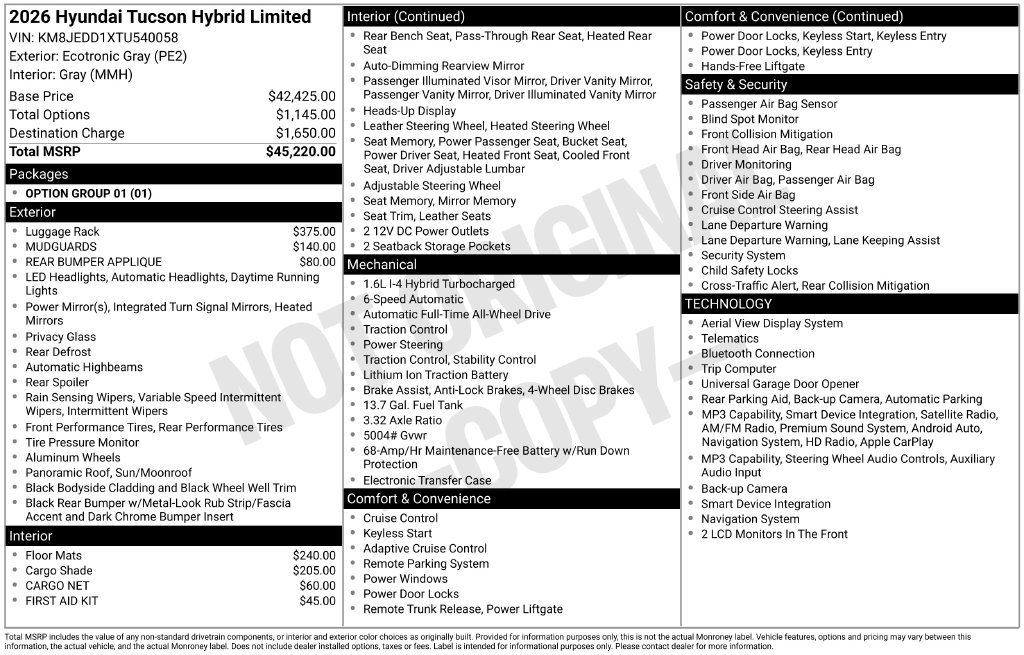 New 2026 Hyundai Tucson Limited AWD/4WD image 4