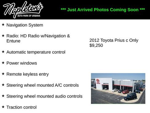 Used 2012 Toyota Prius C Three w/ Preferred Accessory Pkg #1 FWD image 1