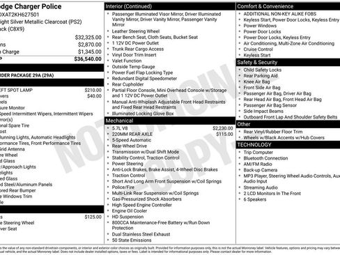 Used 2019 Dodge Charger Police RWD image 15