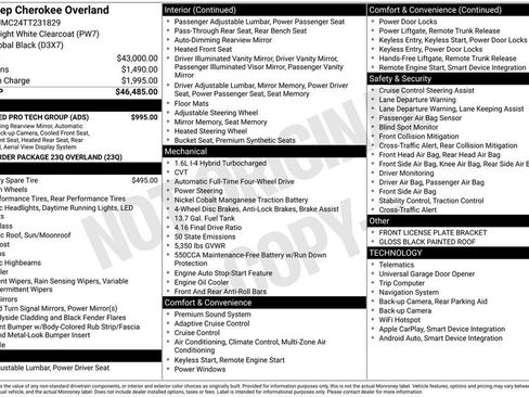 New 2026 Jeep Cherokee Overland w/ Advanced Pro Tech Group AWD/4WD image 4