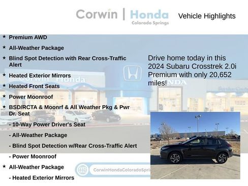 Used 2024 Subaru Crosstrek 2.0i Premium image 6