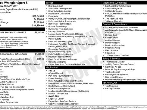 Used 2019 Jeep Wrangler Sport S image 6