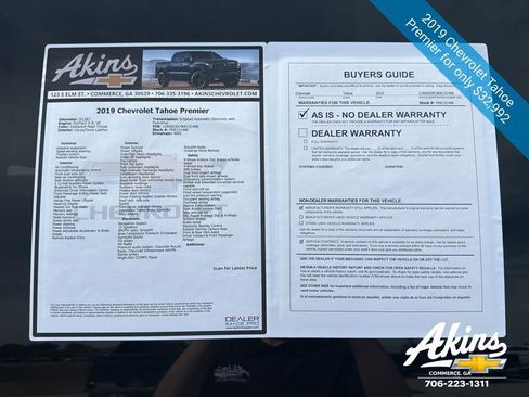Certified 2019 Chevrolet Tahoe Premier AWD/4WD image 13