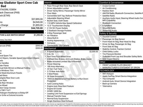 Certified 2024 Jeep Gladiator Sport image 43