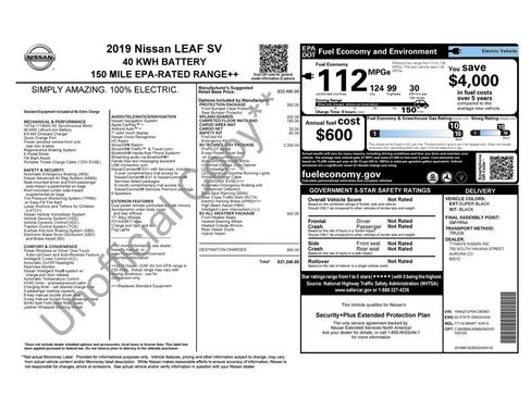 Used 2019 Nissan Leaf SV w/ SV Technology Package image 6