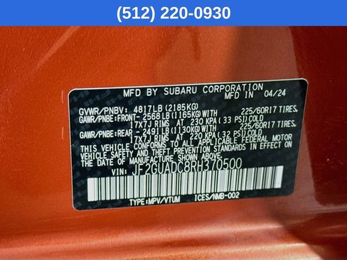 Used 2024 Subaru Crosstrek 2.0i Premium w/ Crosstrek Mirror Package AWD/4WD image 39