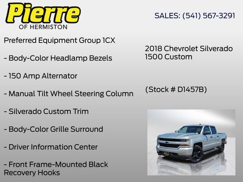 Used 2018 Chevrolet Silverado 1500 Custom w/ Rally 1 Edition RWD image 12