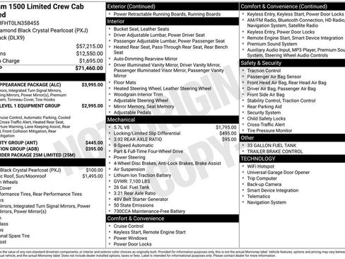 Used 2020 RAM 1500 Limited w/ Black Appearance Package AWD/4WD image 2