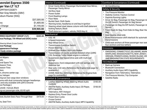 Used 2017 Chevrolet Express 3500 LT w/ LT Preferred Equipment Group image 6