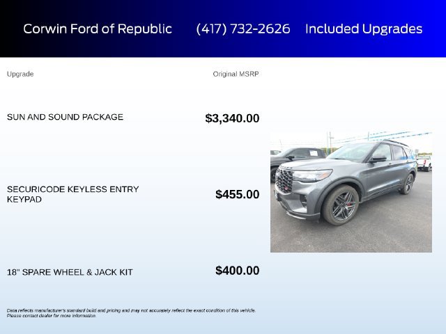 Used 2026 Ford Explorer ST w/ Sun And Sound Package AWD/4WD image 6