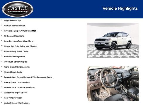 Used 2018 Jeep Compass Altitude w/ Popular Equipment Group image 10