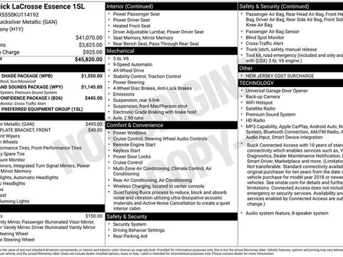 Certified 2019 Buick LaCrosse Essence w/ Sun and Shade Package AWD/4WD image 25